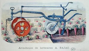 Die Bajac-Maschine zum Heben von Zuckerrüben, ca. 1900
