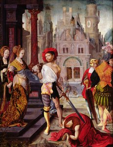 Die Enthauptung von Johannes dem Täufer, 1525 von French School