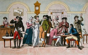 Das Café des Comédiens in Paris, frühes 19. Jahrhundert von French School