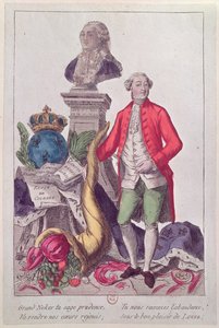 Der Ruf von Jacques Necker (1732-1804) am 16. Juli 1789 von French School