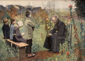 Der Katechismusunterricht in „Le Petit Journal“, Juni 1898 (Gravur) von French School