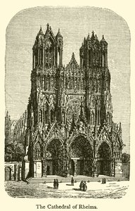 Die Kathedrale von Reims (Gravur) von French School