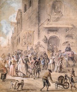 Der Scharlatan, 1774 (Feder & Tinte und Aquarell auf Papier)