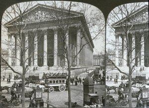 Die Kirche La Madeleine, Paris, stereoskopische Ansicht, ca. 1860-70 von French School