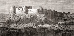 Die Zitadelle von Herat und Qala Iktyaruddin, Herat, Afghanistan, aus 