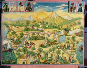 Die Eroberung Afrikas, Brettspiel basierend auf den Reisen von Sir Henry Morton Stanley (1841-1904) und David Livingstone (1813-73) von French School