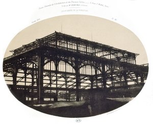 Der Bau des zentralen Marktes Les Halles, aus 