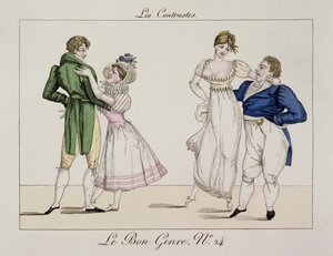 Die Kontraste, Tafel 24 aus Le Bon Genre, 1811