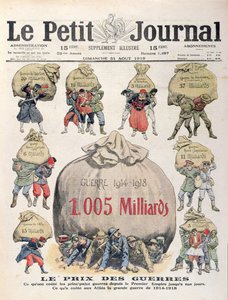 Die Kosten der Kriege von der napoleonischen Zeit bis zum 1. Weltkrieg, Titelblatt von Le Petit Journal, 31. August 1919
