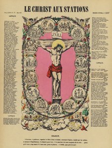 Die Kreuzigung Jesu und die Stationen des Kreuzwegs von French School
