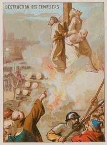 Die Zerstörung der Tempelritter von French School