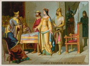 Die Scheidung von Eleonore von Aquitanien und Ludwig VII. von French School