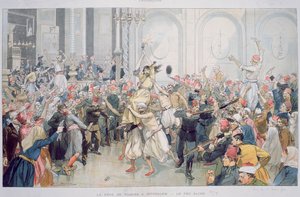 Die Osterprozession des Heiligen Feuers in Jerusalem, 1895 von French School