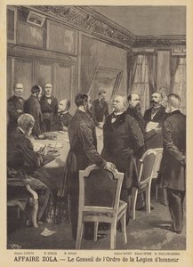 Der Emile Zola Verleumdungsprozess - Der Rat des Ordens der Ehrenlegion von French School