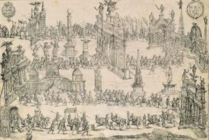 Der Einzug von Heinrich IV. (1553-1610) in Lyon, 4. September 1595 von French School