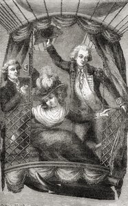 Der erste Ballonaufstieg in England, 15. September 1784, aus 