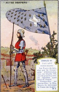 Die Flagge der Francs Archers von Karl VII.
