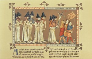 Die Geißler in Doornik im Jahr 1349, Kopie einer Miniatur aus der Chronik von Aegidius Li Muisis von French School