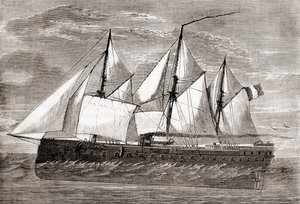 Das französische Panzerschiff Gloire 