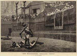 Die Gladiatoren, „Pollice Verso“ (Gravur) von French School