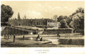Der Große Trianon, vom Kanal in Versailles aus gesehen im Jahr 1857.