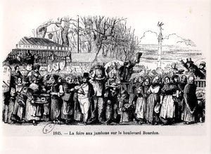 Der Schinkenmarkt am Boulevard Bourdon, Paris von French School