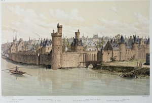 Das Hôtel und der Turm von Nesles im Jahr 1380 - in „Paris durch die Jahrhunderte“, spätes 19. Jahrhundert