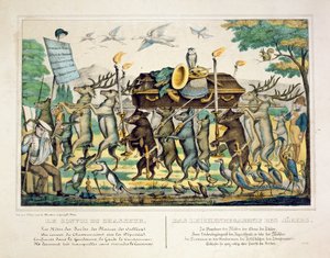 Die Jägerprozession, um 1850 von French School
