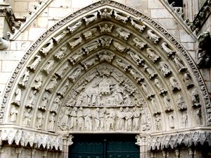 Der Unglaube des Heiligen Thomas, vom rechten Tympanon der Westfassade von French School