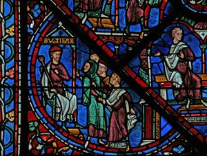 Das Joseph-Fenster: Joseph vor Potiphar von French School