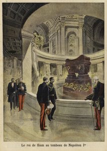 Der König von Siam besucht das Grab von Napoleon I., Paris, 1897 von French School