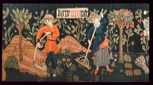 Die Arbeiten der Monate, aus dem Elsass, Mitte des 15. Jahrhunderts (Wolle & Leinen) von French School