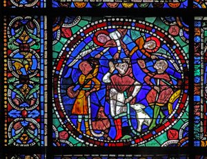 Das Leben Christi Fenster: Die Verkündigung an die Hirten von French School