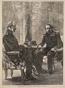 Das Treffen von Napoleon und dem König von Preußen, September 1870, Illustration aus Cassells Geschichte des Krieges zwischen Frankreich und Deutschland, 1870-1871 von French School