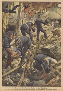 Das Erdbeben von Messina 1908, Sizilien von French School