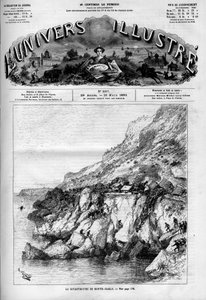 Das Monte-Carlo-Unglück: Zugunglück an der Küstenbahnlinie. Zeitung. Gravur in „Le Monde Illustré“ von French School