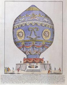 Das Ballonexperiment der Gebrüder Montgolfier im Château de la Muette, 21. November 1783