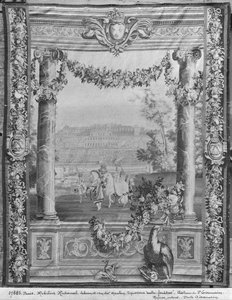 Die Monate oder Königliche Residenzen Wandteppich, Schloss Saint-Germain-en-Laye, ca. 1676-80, Gobelins-Manufaktur