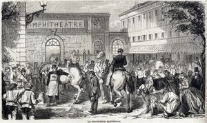 Die Nationale Veterinärschule von Alfort - Les grandes écoles de France - École vétérinaire de Maison Alfort im Jahr 1866 - Die tägliche Konsultation - Gravur in „Le monde illustré“ von 1866 von French School
