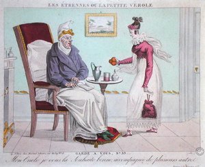 Das Neujahrsgeschenk oder die Pocken, graviert von Gautier von French School