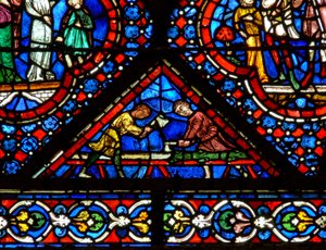 Das Noah-Fenster: Stifter - Radmacher und Zimmerleute von French School