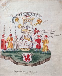 Die Operationen der Alchemie, Illustration aus La Cle de la Grande Science sur l