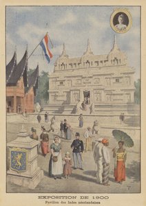 Der Pavillon der Niederländisch-Ostindien auf der Weltausstellung 1900 in Paris von French School
