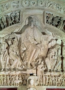 Pfingsten, vom Tympanon des zentralen Portals, ca. 1120