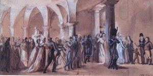 Das Peristyl im Théâtre Français, ca. 1822 von French School