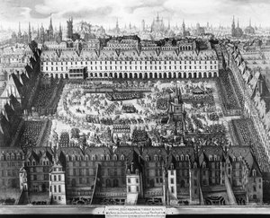 Der Place Royale und das Karussell im Jahr 1612 (Stich)