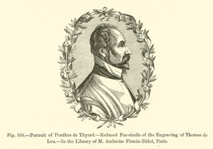 Porträt von Ponthus de Thyard (Gravur) von French School