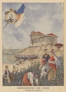 Der portugiesische Pavillon auf der Weltausstellung 1900 in Paris von French School