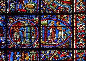 Das Fenster des verlorenen Sohnes: eine Kurtisane wirft ihn hinaus