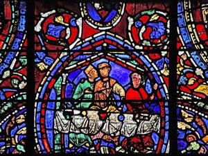 Das Fenster des verlorenen Sohnes: Er umarmt eine der Kurtisanen